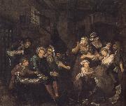 William Hogarth Prodigal son in prison Germany oil painting artist